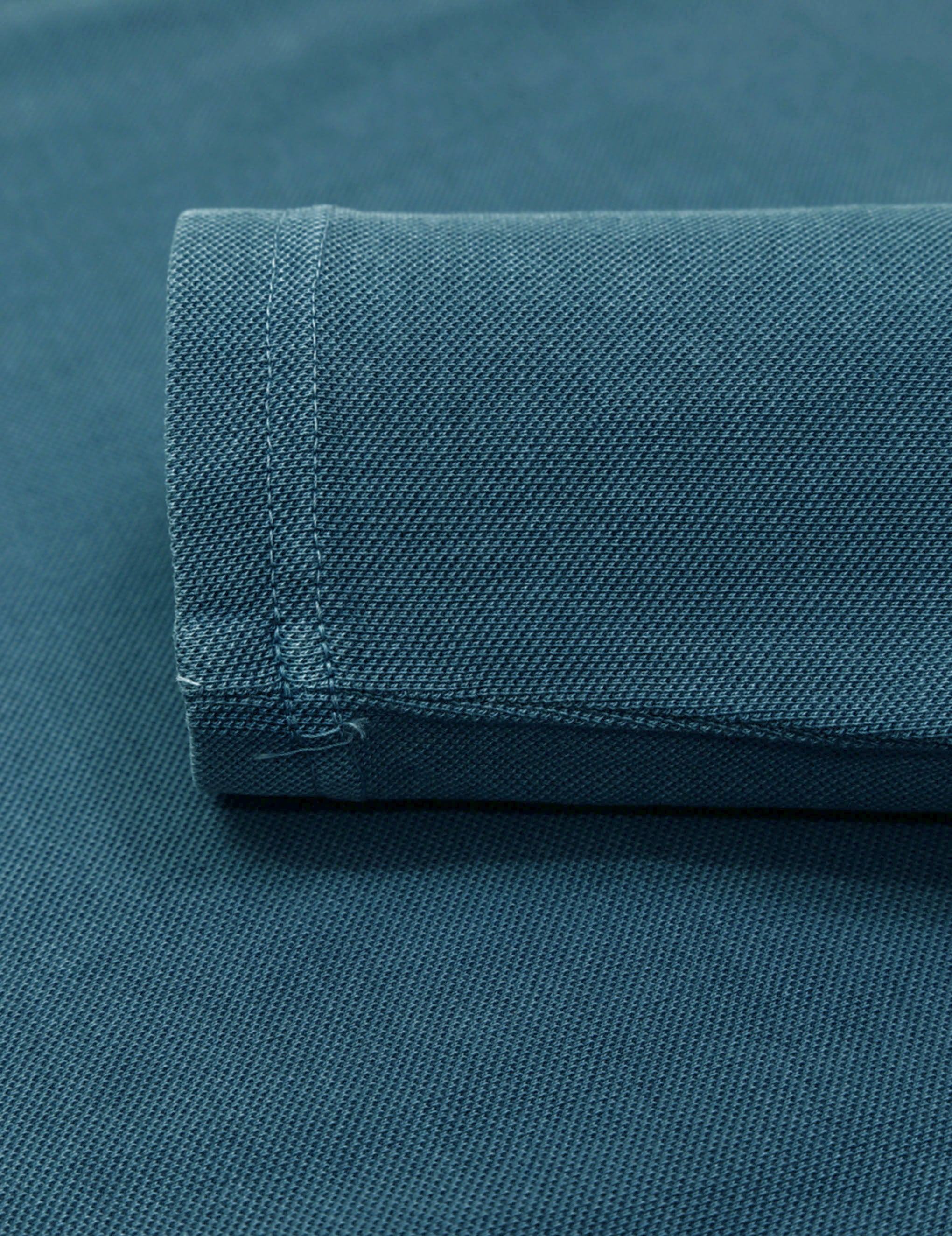 Polo pique manga larga Azul oscuro