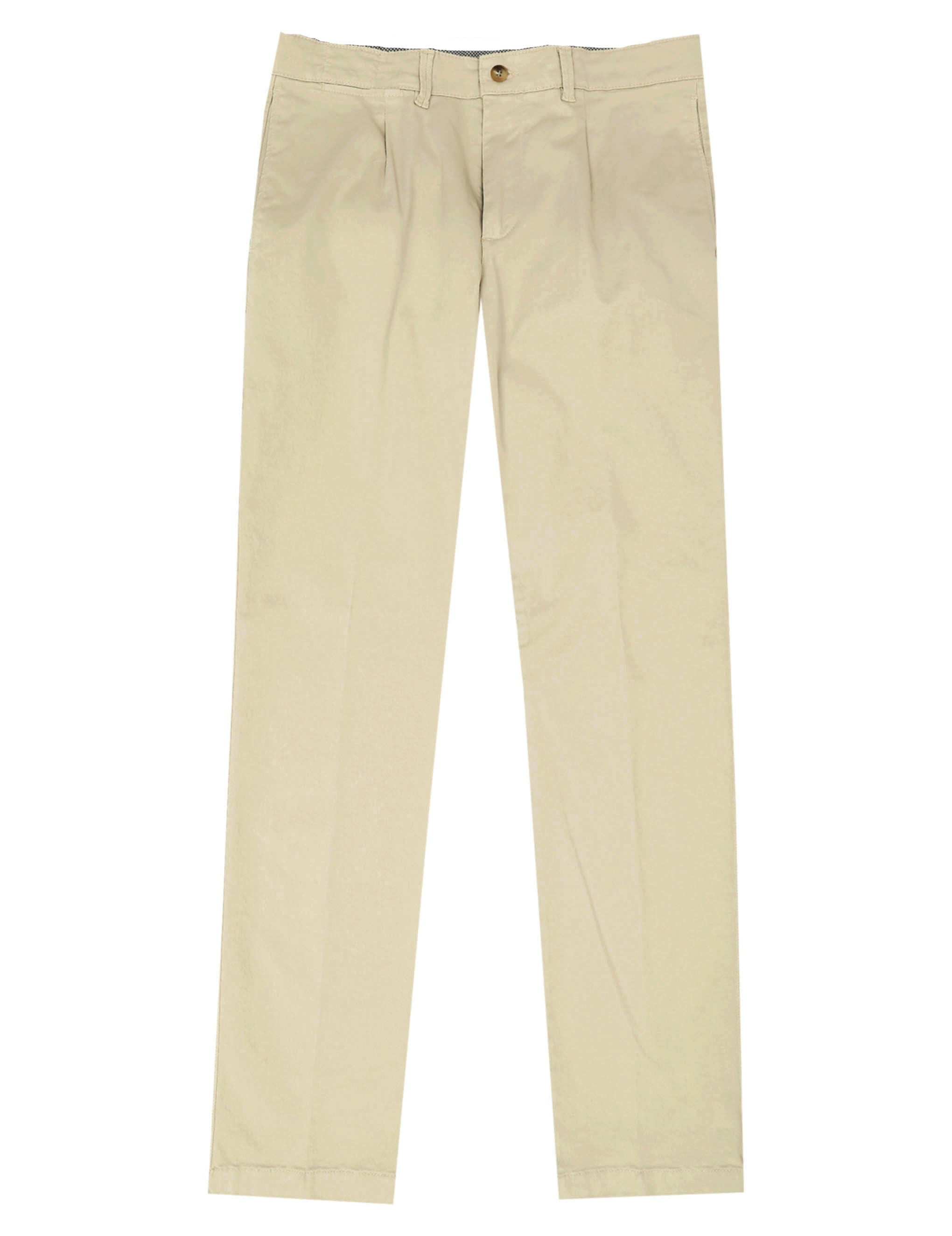 Pantalón gabardina elastan pinzas Hielo