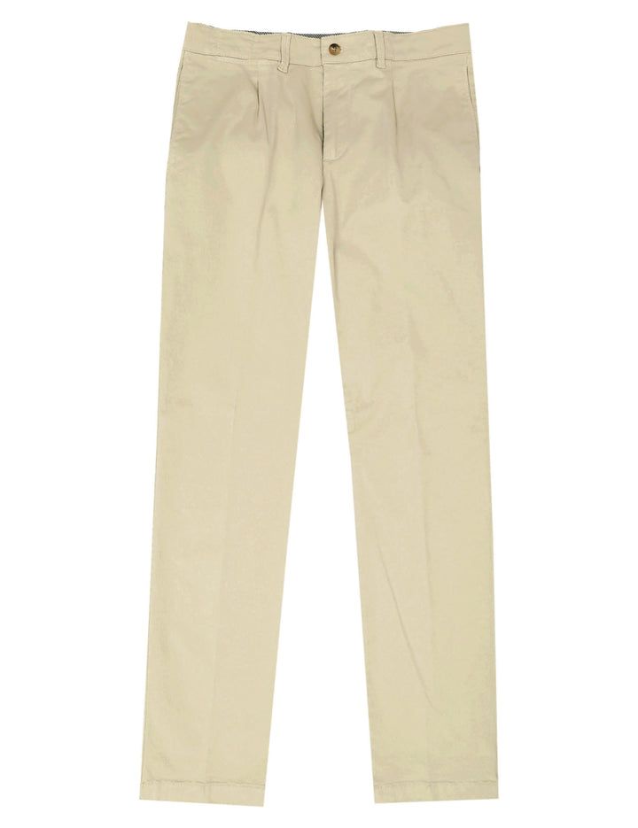 Pantalón gabardina elastan pinzas Hielo