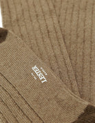 Calcetin lana cashmere liso puntera Verde oscuro