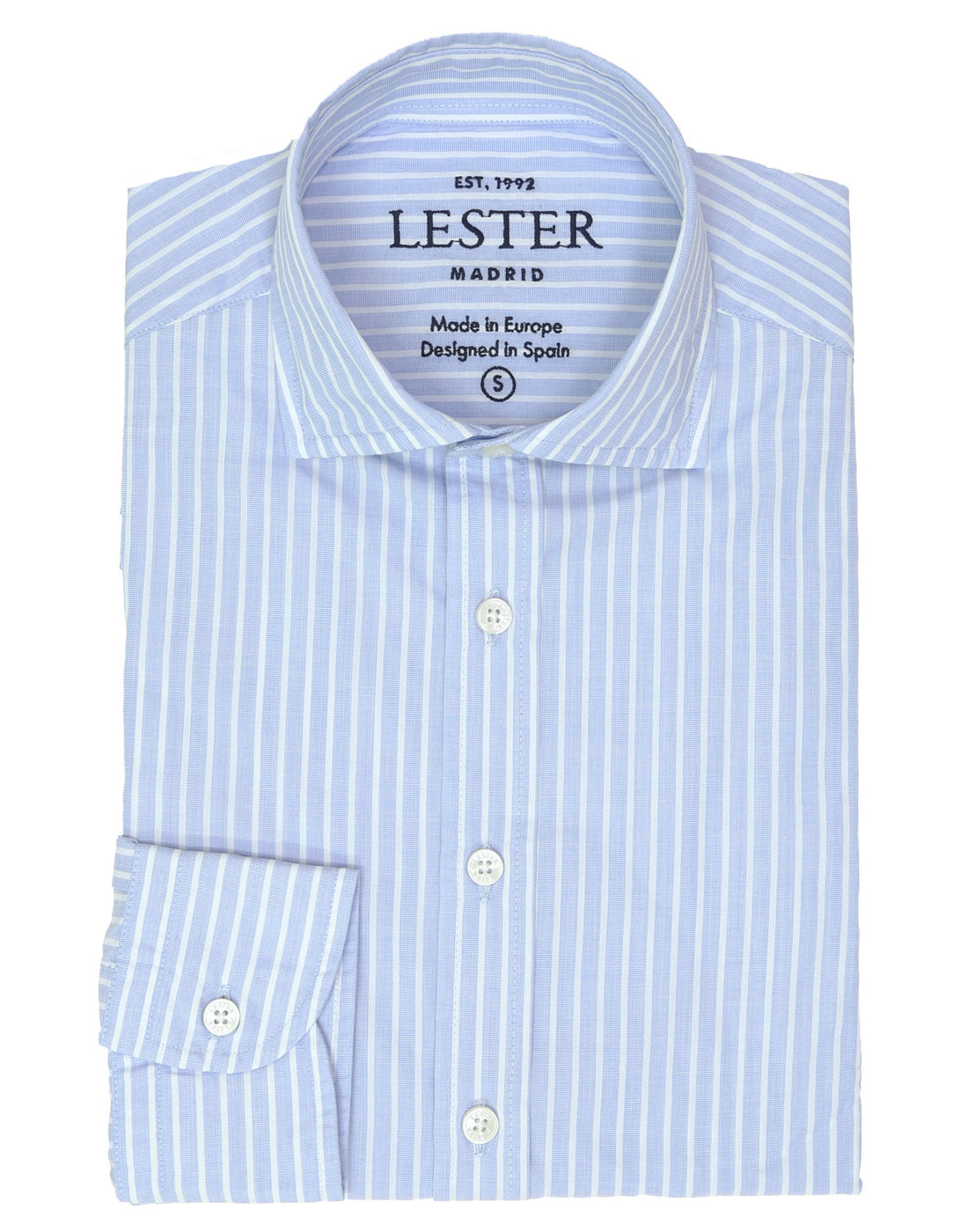 Camisa sport popelin raya media Azul