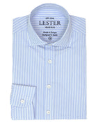 Camisa sport popelin raya media Azul
