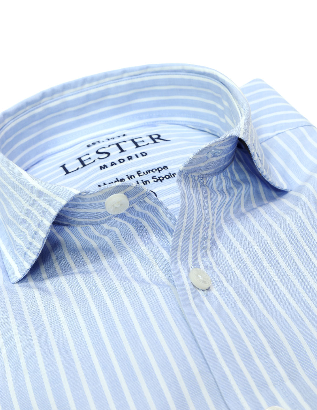 Camisa sport popelin raya media Azul