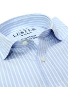Camisa sport popelin raya media Azul