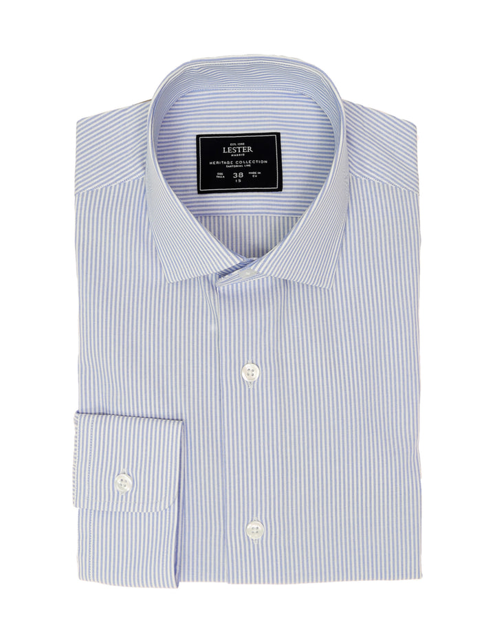 Camisa vestir raya media Azul