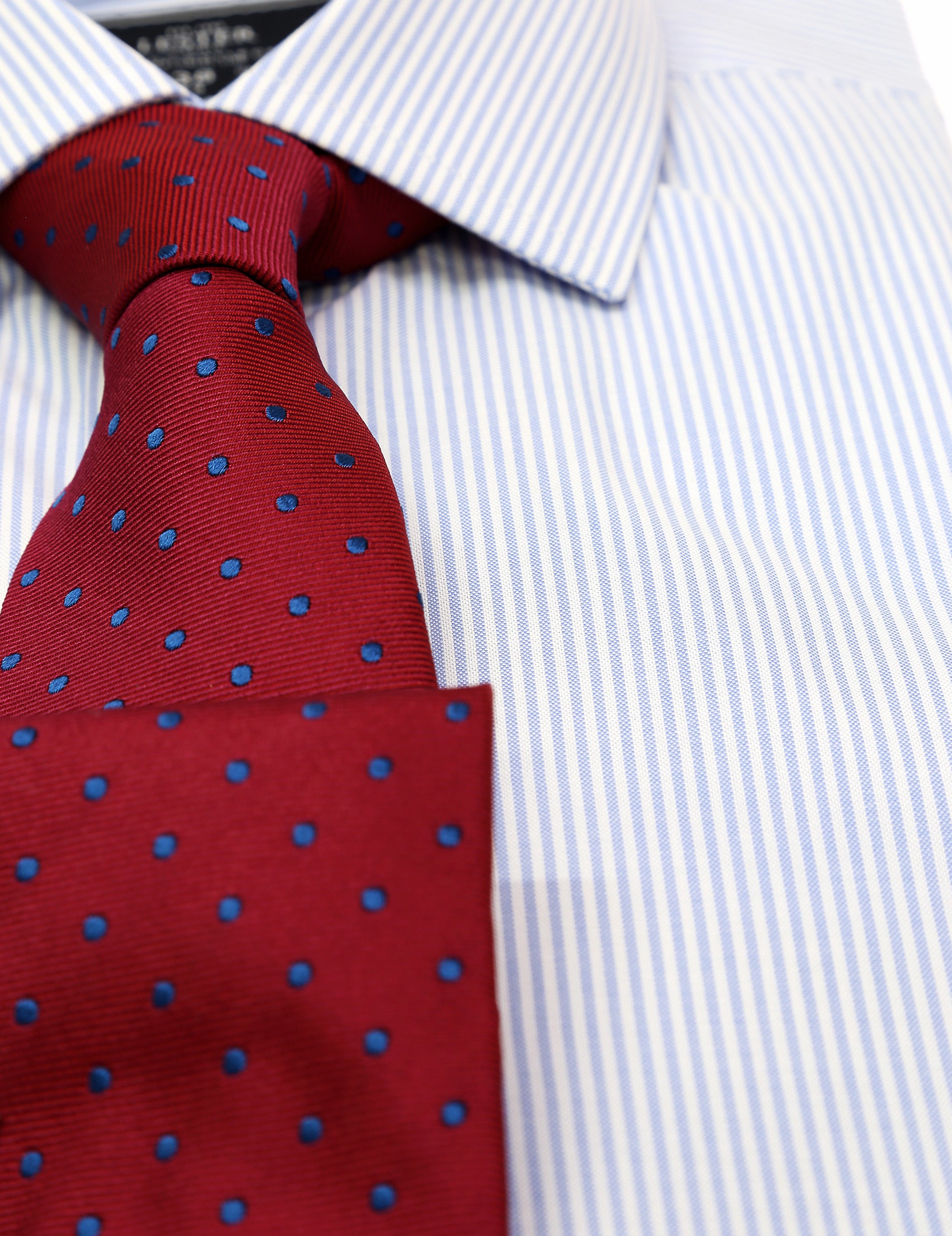 Camisa vestir raya media Azul