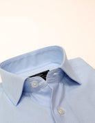 Camisa vestir semilisa Azul