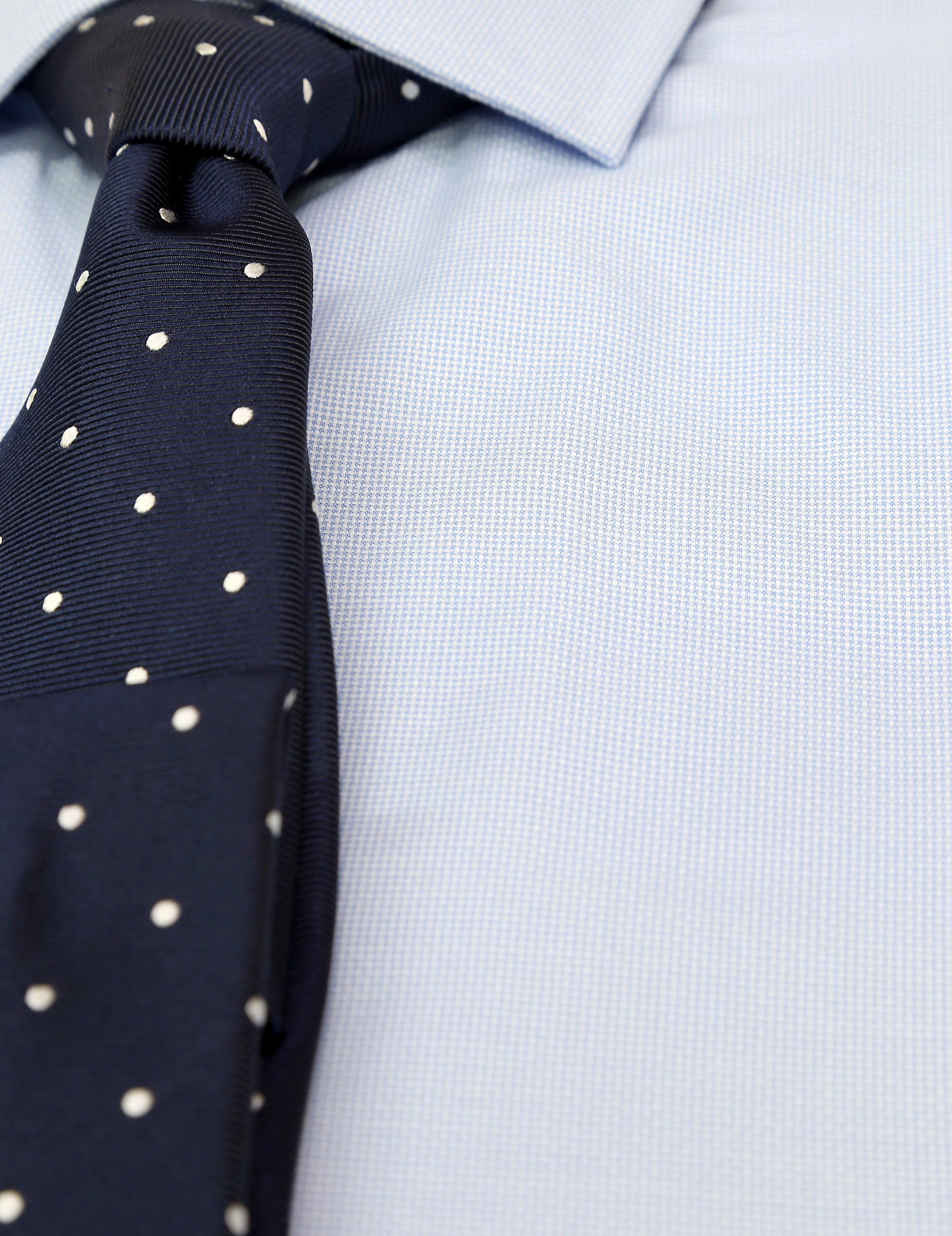 Camisa vestir semilisa Azul