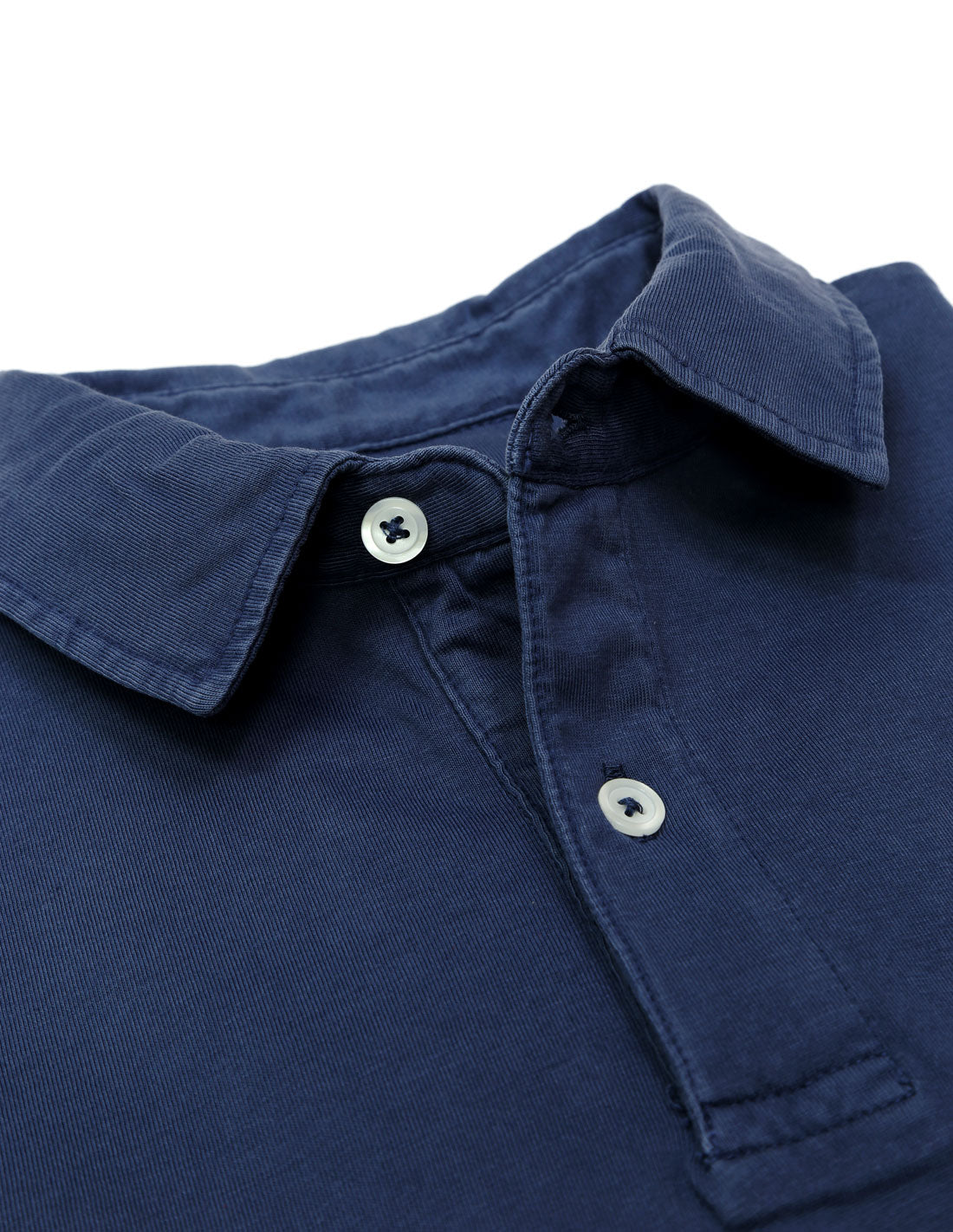 Polo jersey lavado Azul oscuro