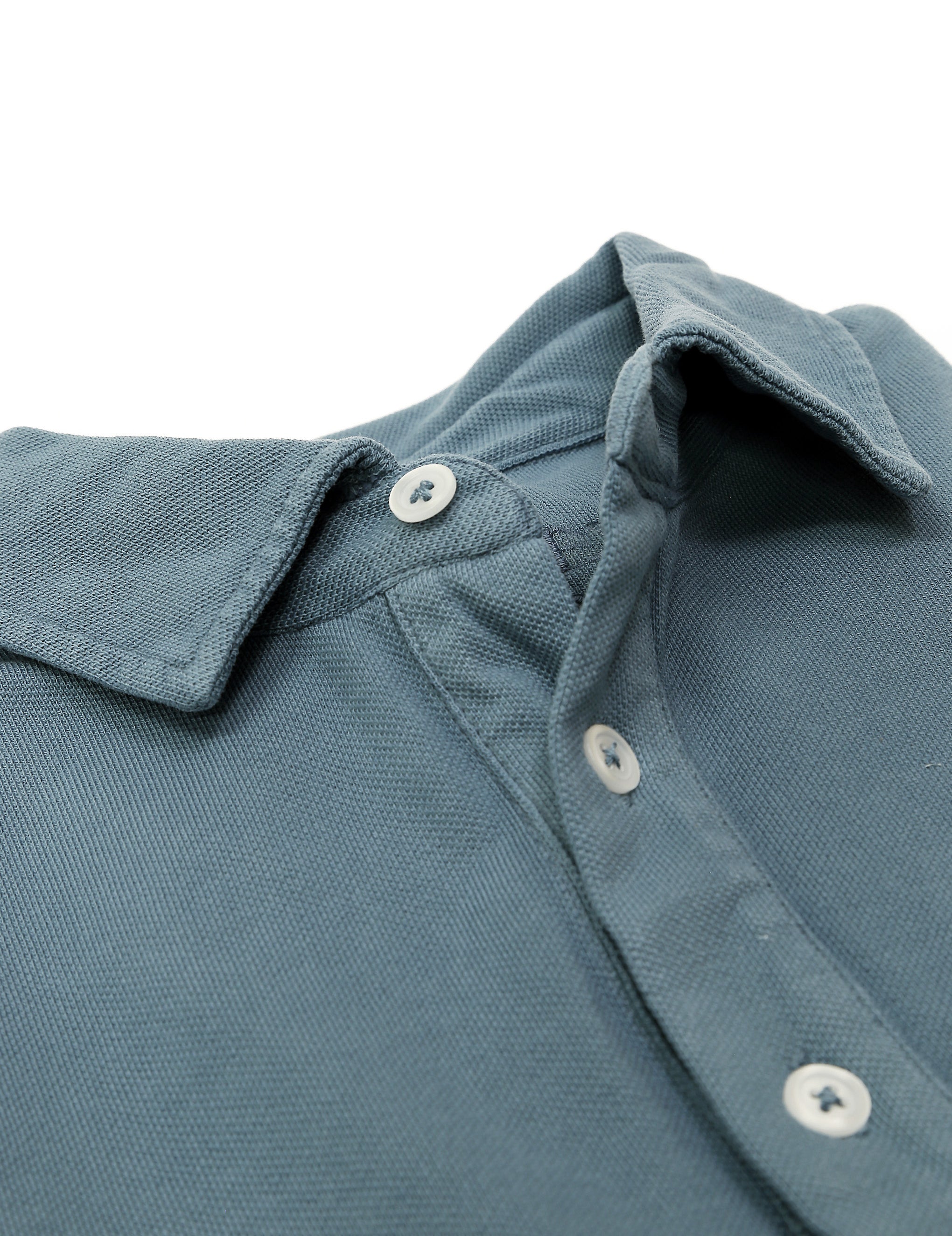Polo pique lavado Azul medio