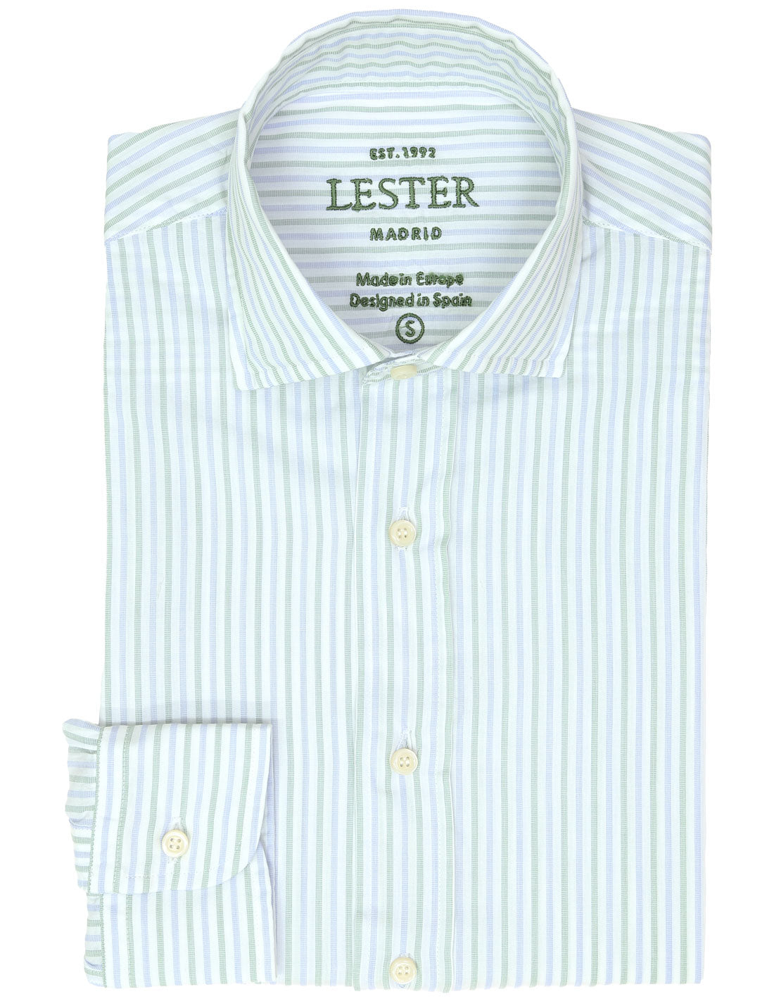 Camisa sport lavada  raya bicolor Azul/verde