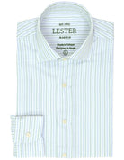 Camisa sport lavada  raya bicolor Azul/verde