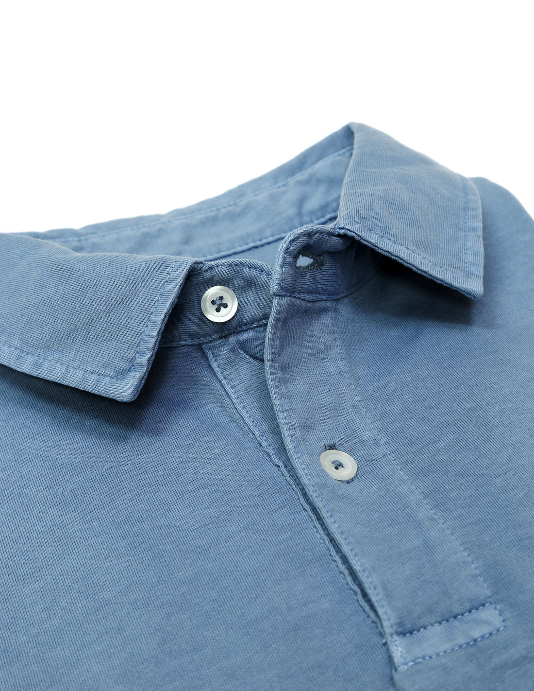 Polo jersey lavado Azul medio