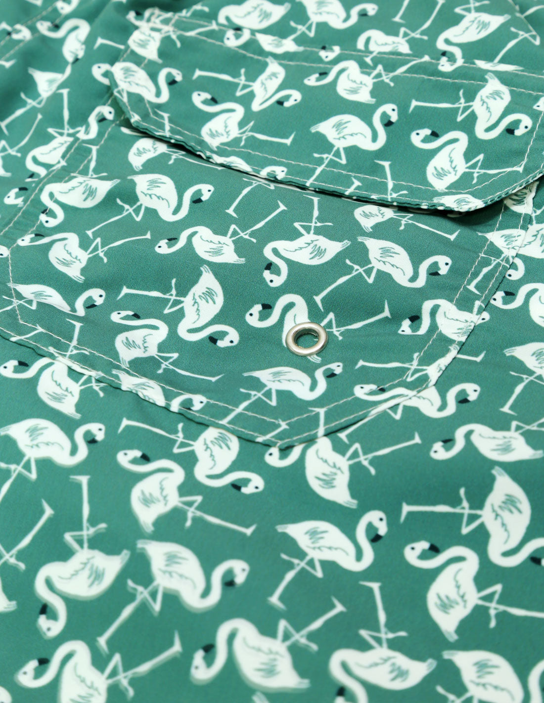 Traje de baño flamencos Verde