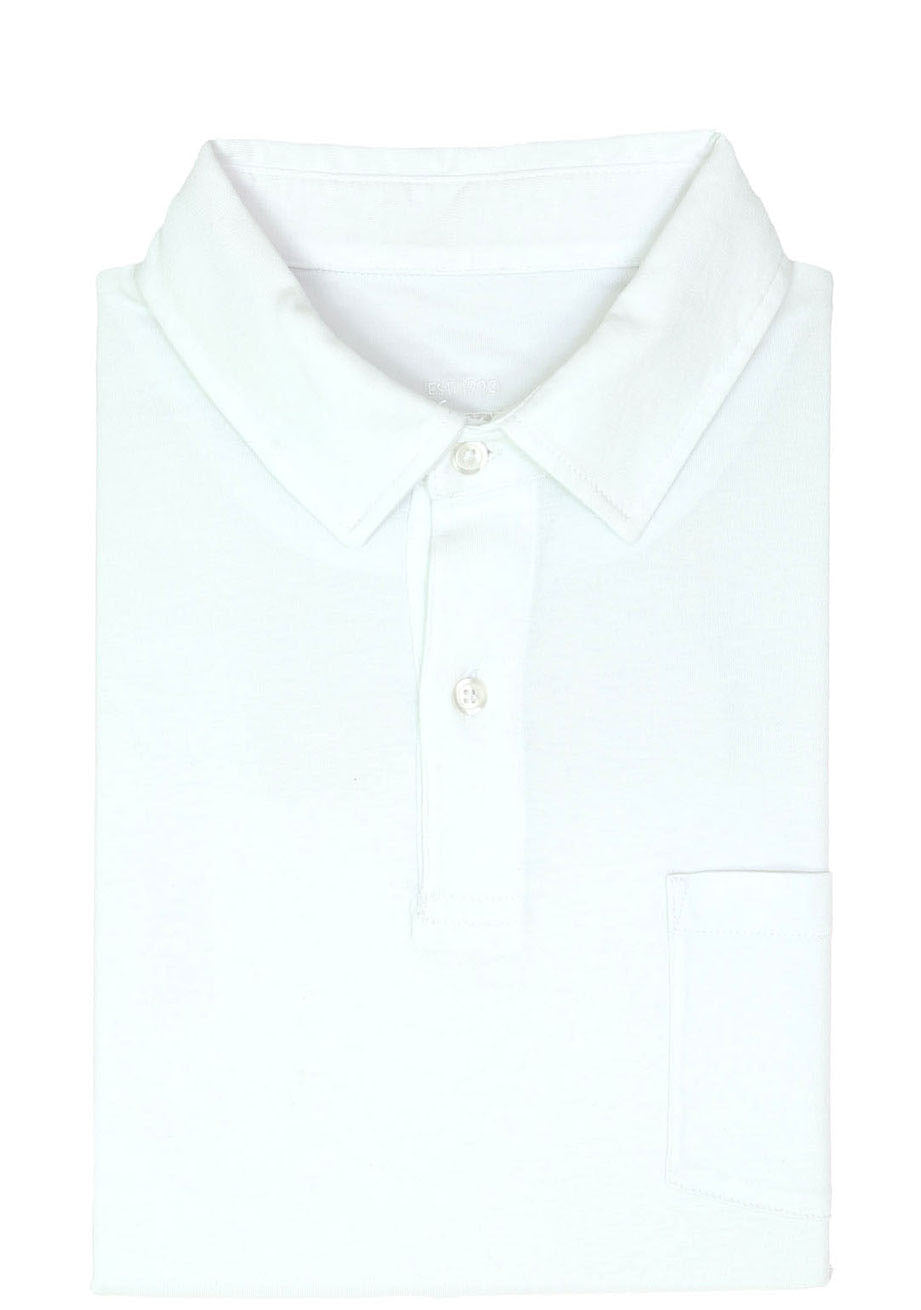 Polo jersey lavado Blanco