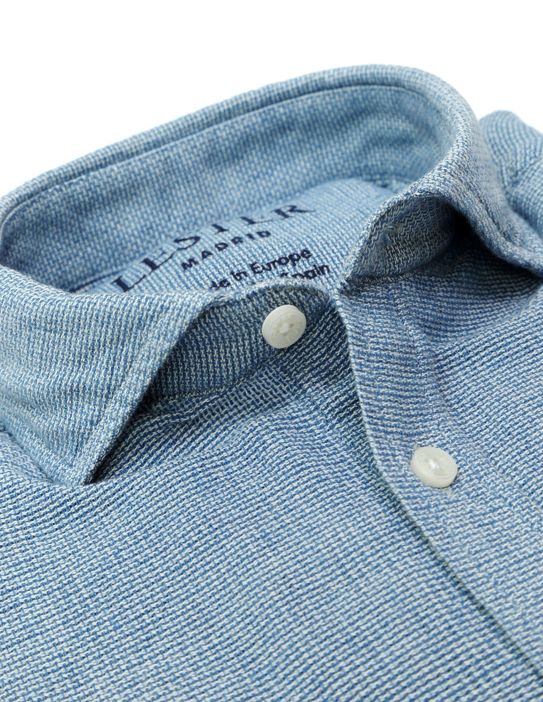 Camisa sport denim estructura Azul