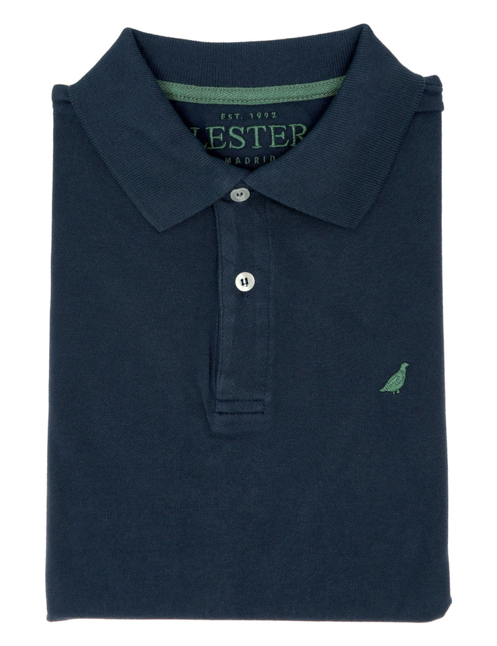 Polo pique manga corta Azul oscuro