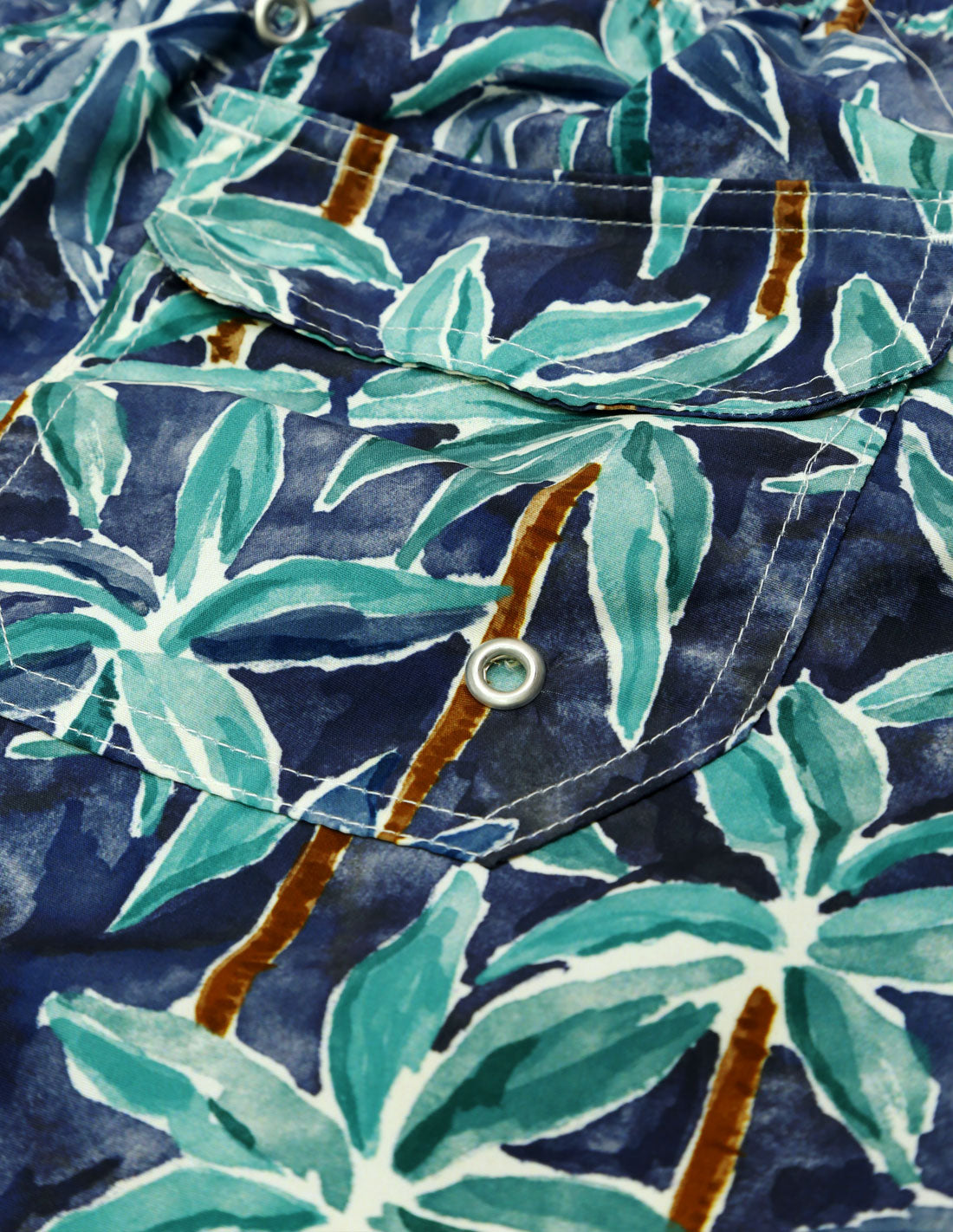 Traje de baño palmeras grandes Azul/verde