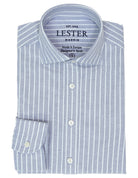 Camisa sport oxford raya ancha Azul