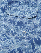 Traje de baño palmeras delavé Azul