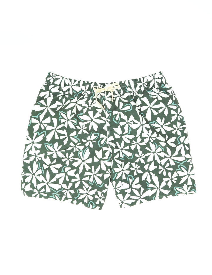 Traje de baño flor pequeña Verde