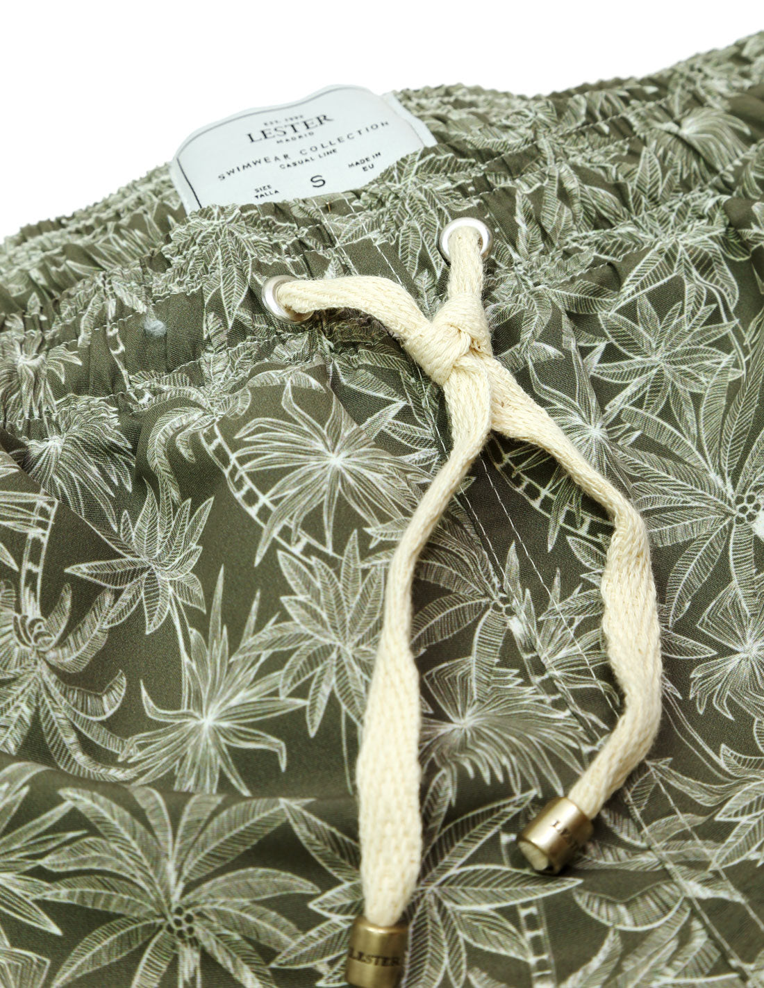 Traje de baño palmeras delavé Verde