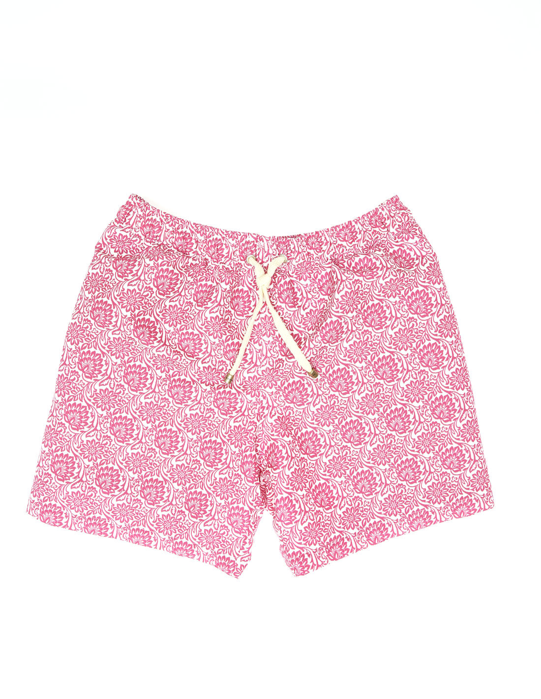 Traje de baño flores blancas Rosa
