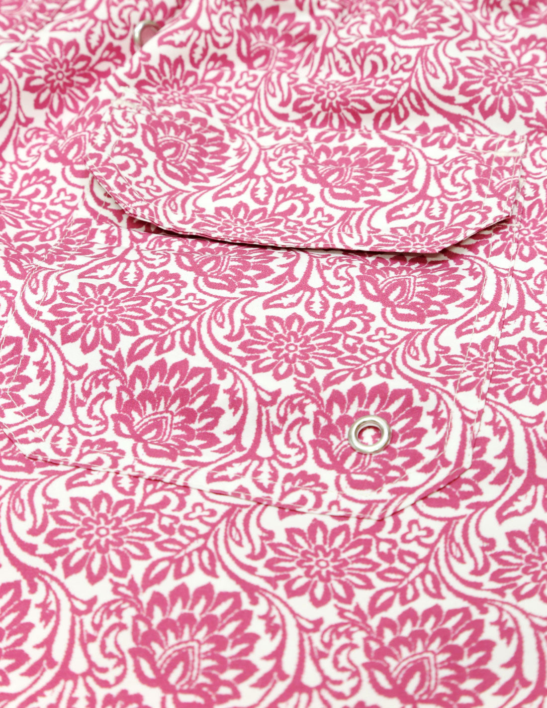 Traje de baño flores blancas Rosa
