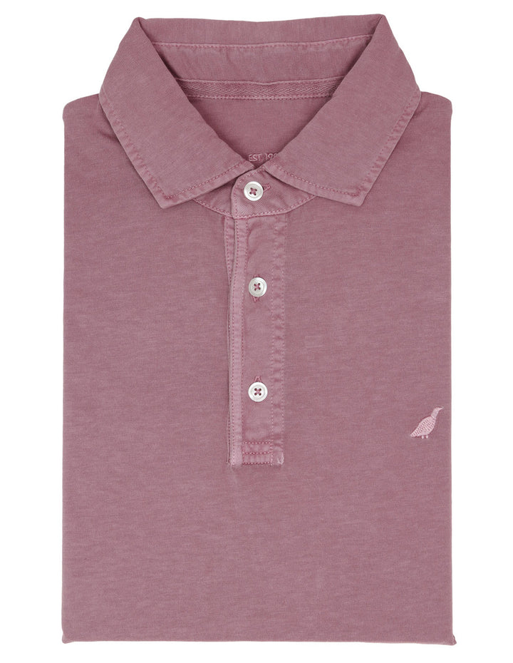 Polo jersey manga larga Berenjena