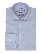 Camisa sport lino algodón mil rayas Azul
