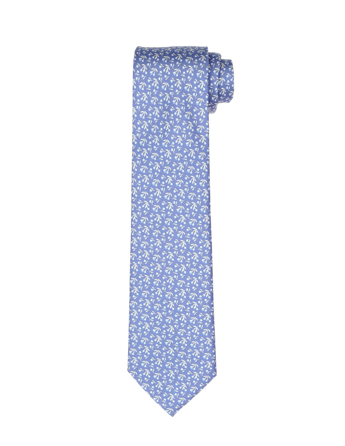 Corbata cerezas Azul/gris