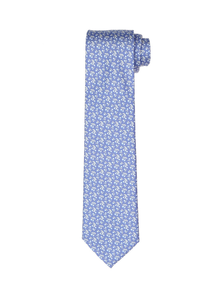 Corbata cerezas Azul/gris
