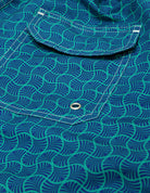 Traje de baño geometrico corbatero Azul/verde