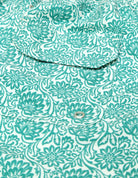 Traje de baño flores blancas Verde
