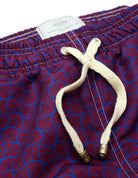 Traje de baño geometrico corbatero Azul/rojo