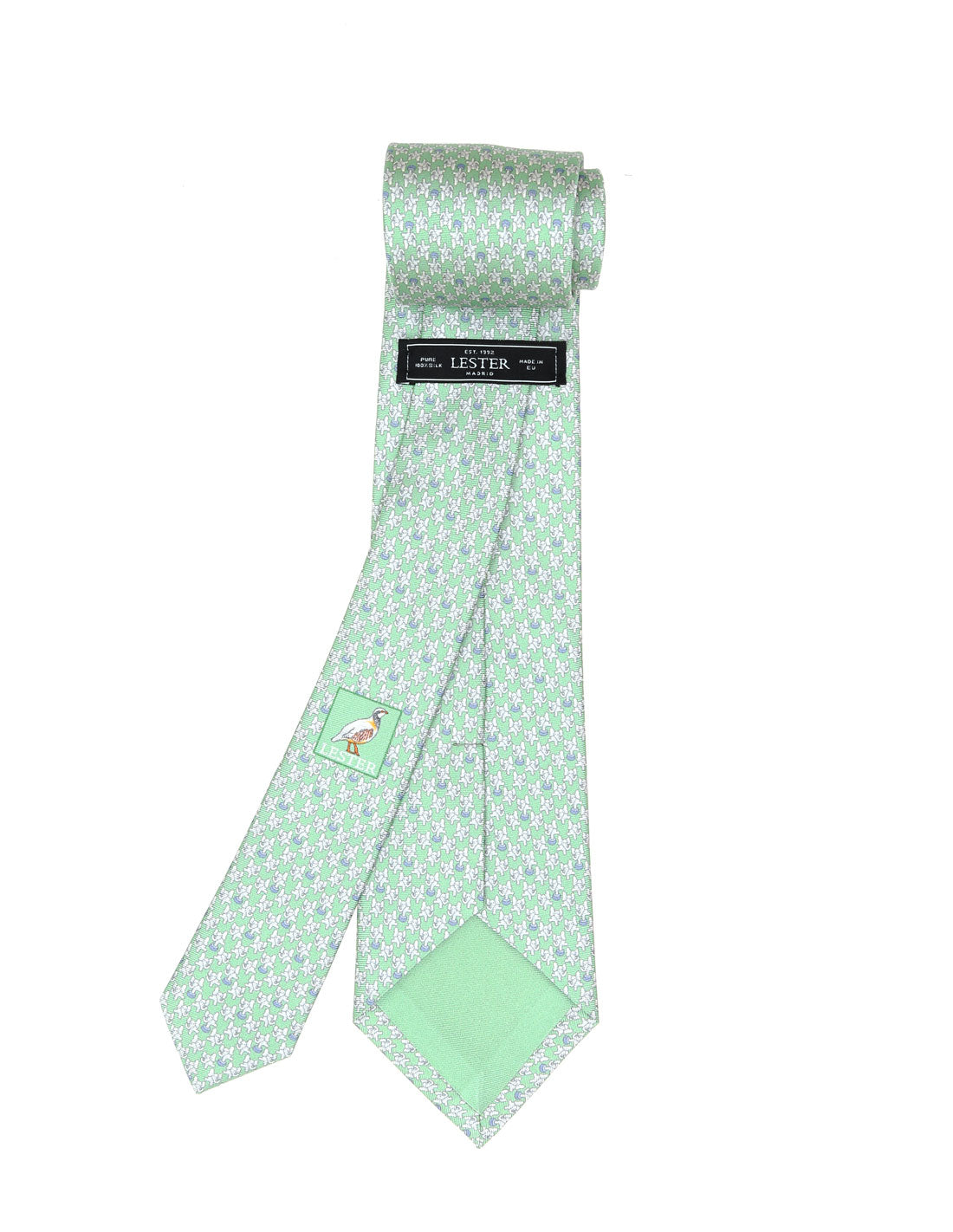 Corbata elefante podio Verde/blanco