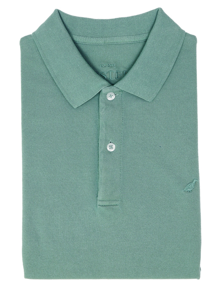 Polo manga corta lavado perdiz Verde