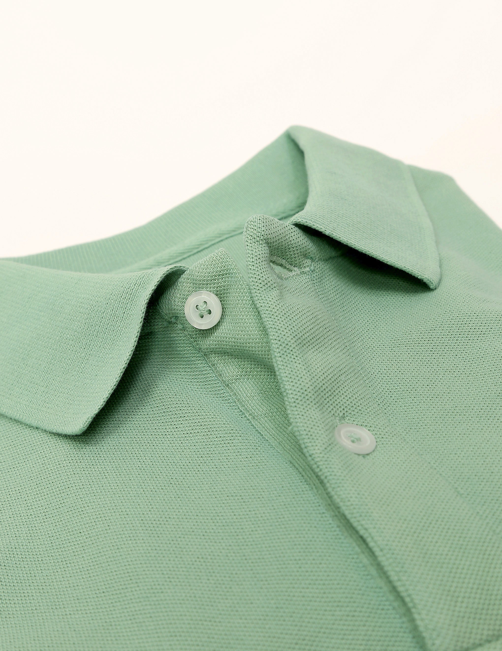 Polo manga corta lavado perdiz Verde claro