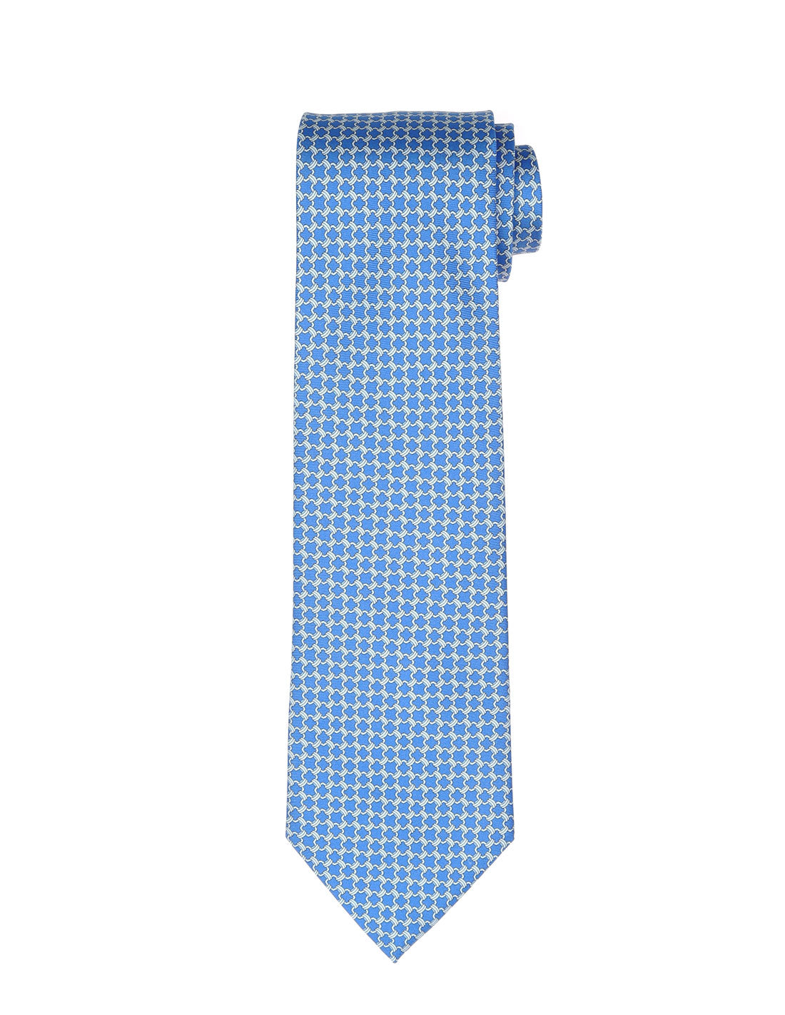 Corbata nudo cuadro Azul/azul