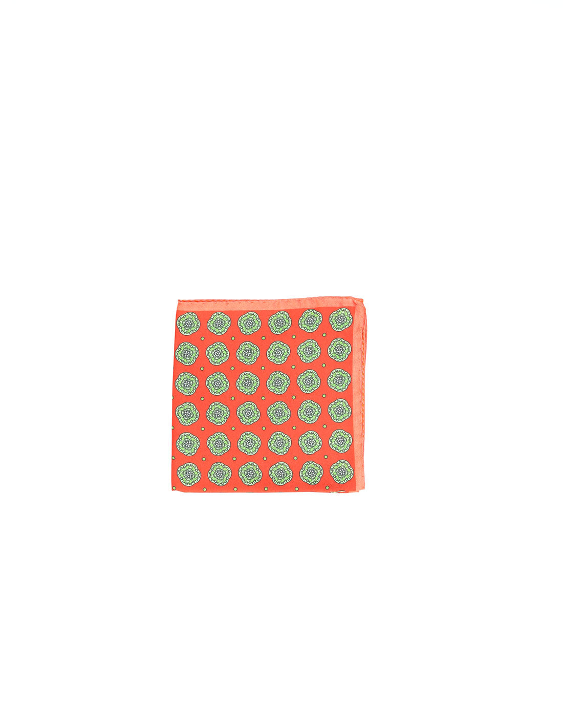 Pañuelo bolsillo medallon Rosa/verde
