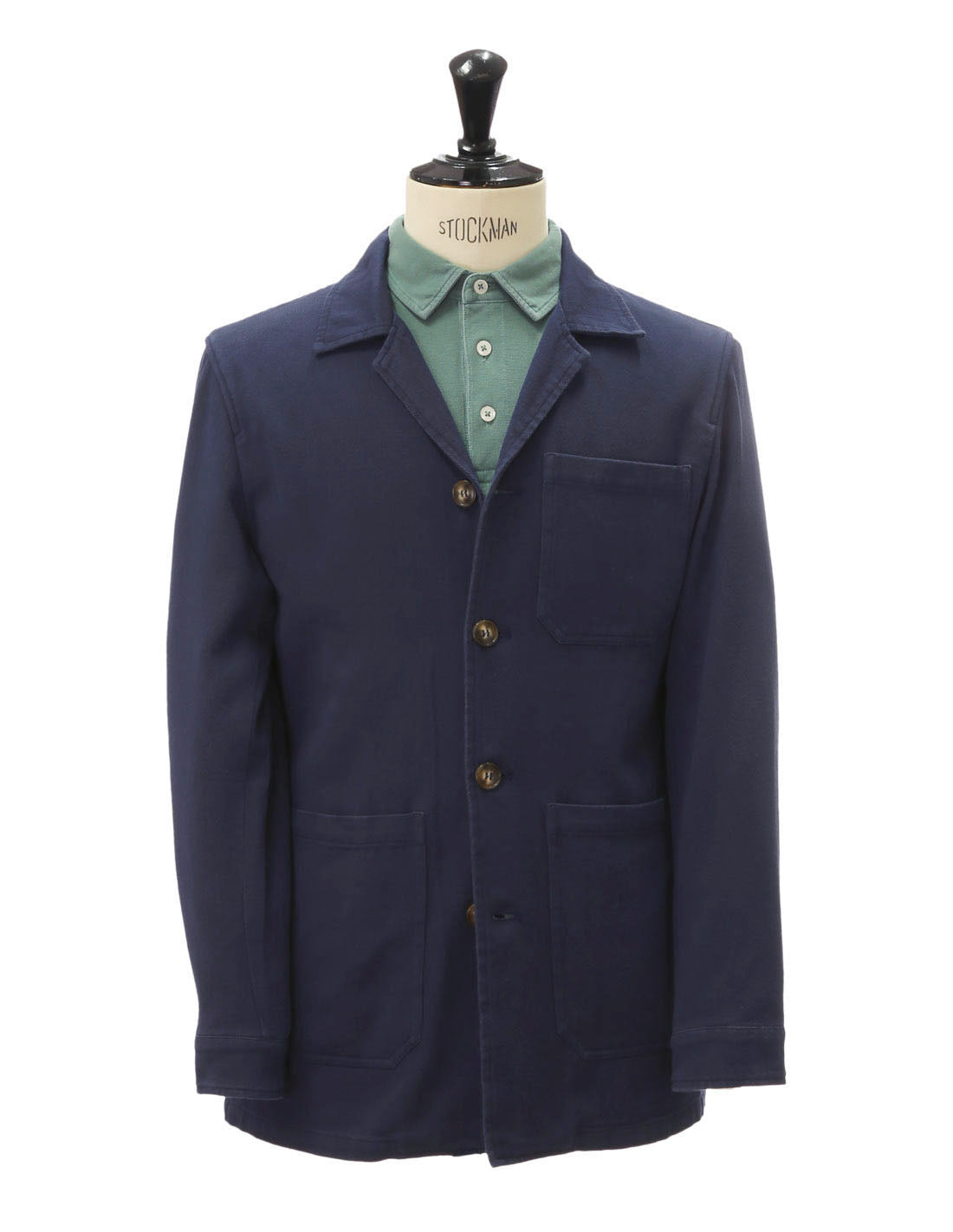 Chaqueta sarga lavada Azul