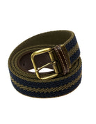 Cinturón lona raya Beige/azul
