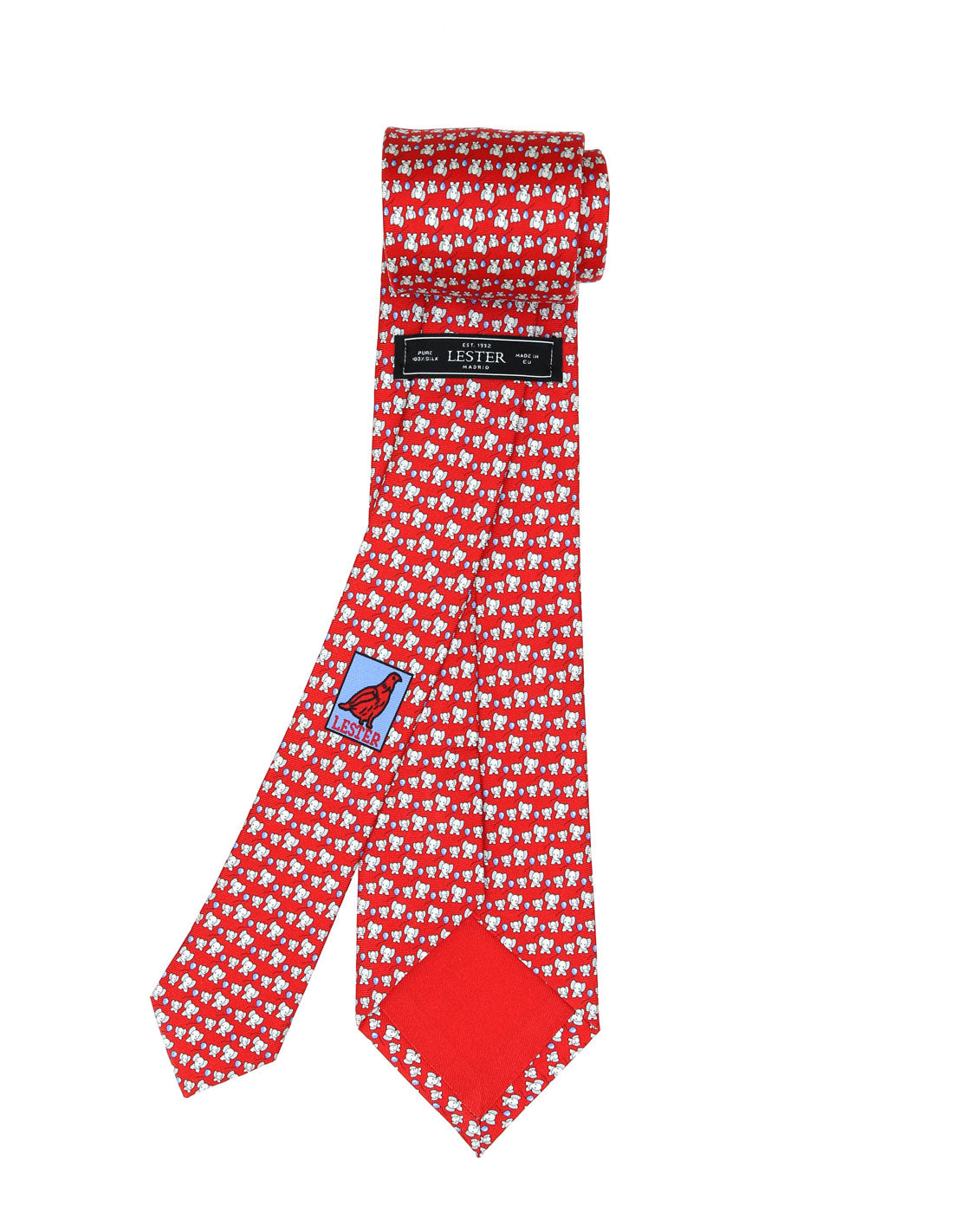 Corbata elefante con globo Rojo/gris