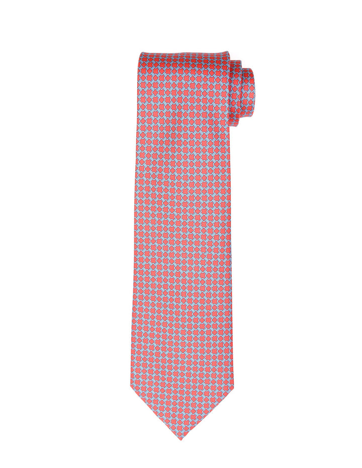 Corbata nudo cuadro Rosa/azul