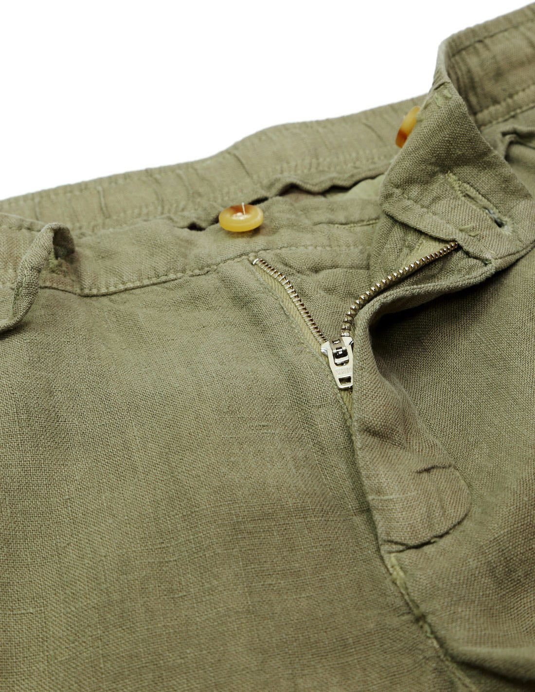 Pantalón lino cuerda Verde