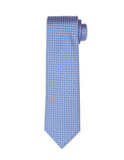 Corbata nudo cuadro Azul/rosa