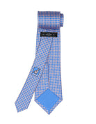 Corbata nudo cuadro Azul/rosa