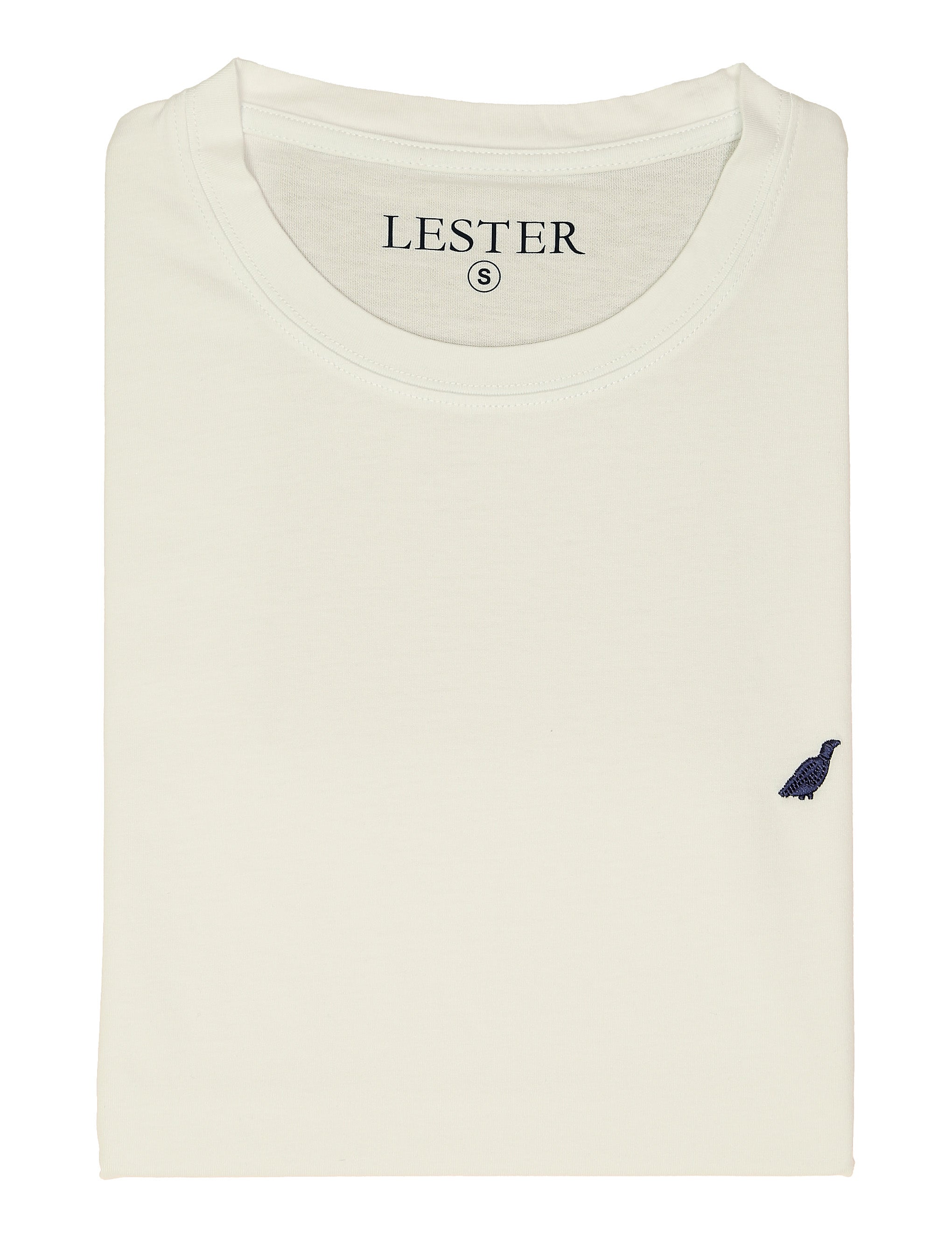Camiseta lavada perdiz bordada Blanco