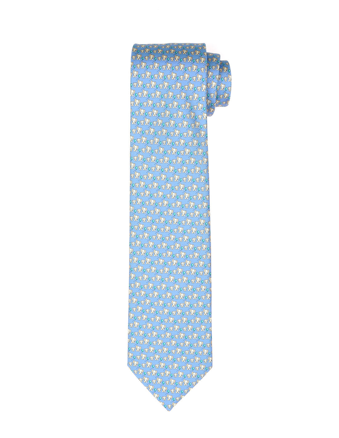 Corbata elefante con globo Azul/beige