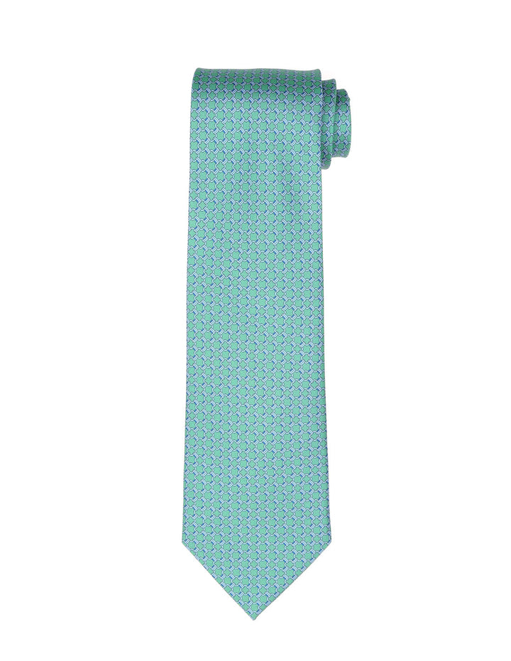 Corbata nudo cuadro Verde/azul